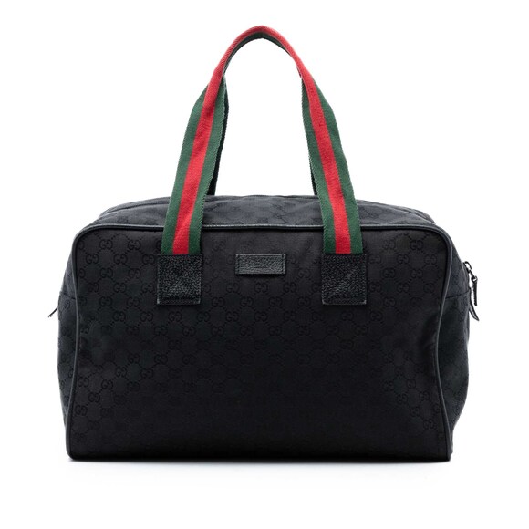 Gucci Handbags - Pre-Loved Gucci GG Canvas Web Travel Bag